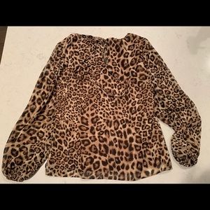 White House Black Market Leopard 🐆 Top